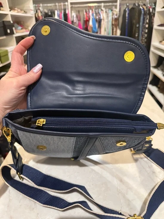 Fashion Canvas  Denim Trendy Saddle Shoulder crossbody Bag  New - Picture 7 of 11